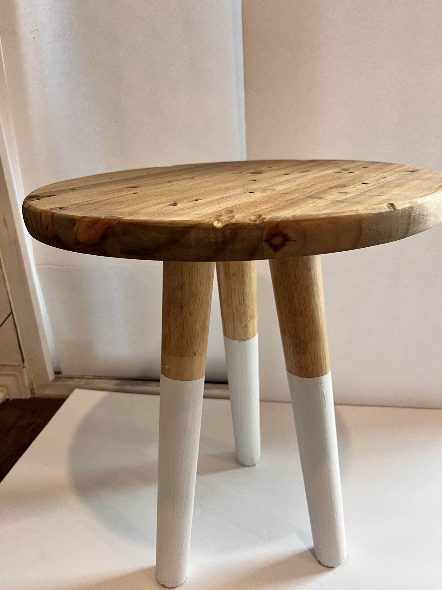 Small Wood Artisan Stool/Table