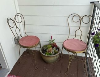 Vintage Ice Cream Parlor Chairs Set of 2