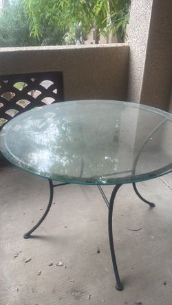 Glass table and chairs