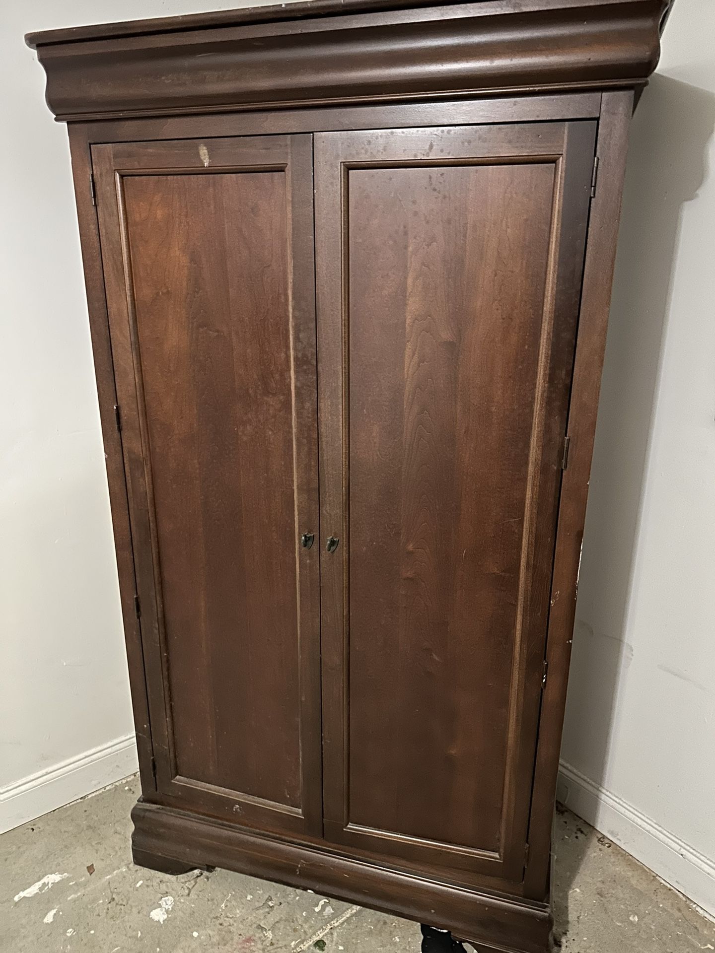 Antique Louis Phillip Cherry Armoire 