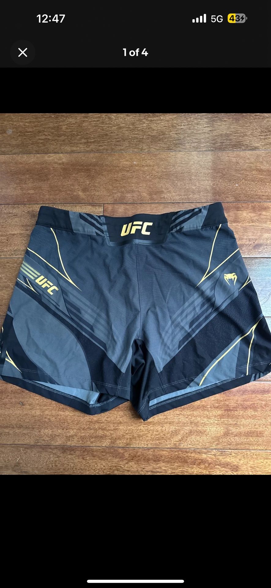 Venum Men's UFC Authentic Fight Night Long Fit Shorts (Black)