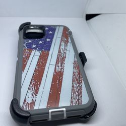 For iPhone 11 USA Flag Camouflage Case With Belt Clíp Case Holster 