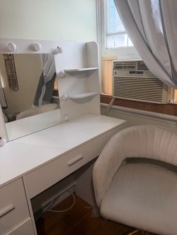 Vanity with chair