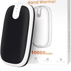10000mAh Hand Warmers Rechargeable, Electric Hand Heater, 3 Levels, 14hrs Long Lasting Heat, Portable / Double-Sided Heating, Winter Warm Gifts for Wo