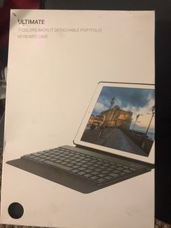 YEKBEE iPad Keyboard Case for New 2018 iPad, 2017 iPad, iPad Pro 9.7, iPad Air 1 and 2 - BT Backlit Detachable Quiet Keyboard - Slim Leather Folio Co