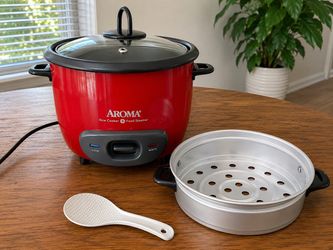 Aroma Rice Cooker & Food Steamer w/ Steamer Tray – Works Great