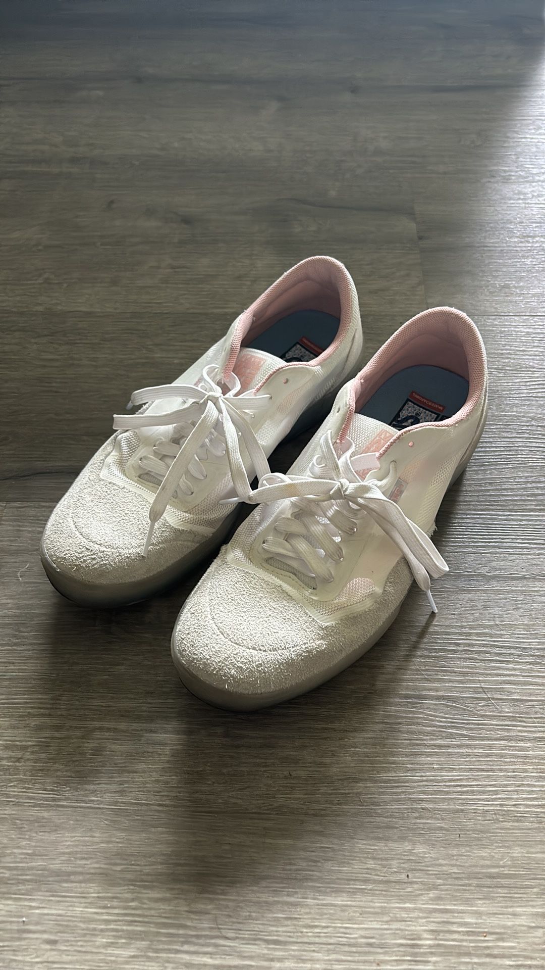 Vans Skagit AVE Pro White & Powder Pink Skate Shoes