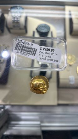 24K Gold Skull Coin 8.0 Grams