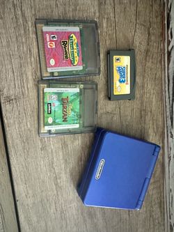 Gameboy Advance SP Console Bundle + 3 Games (Mario 3) - No Charger