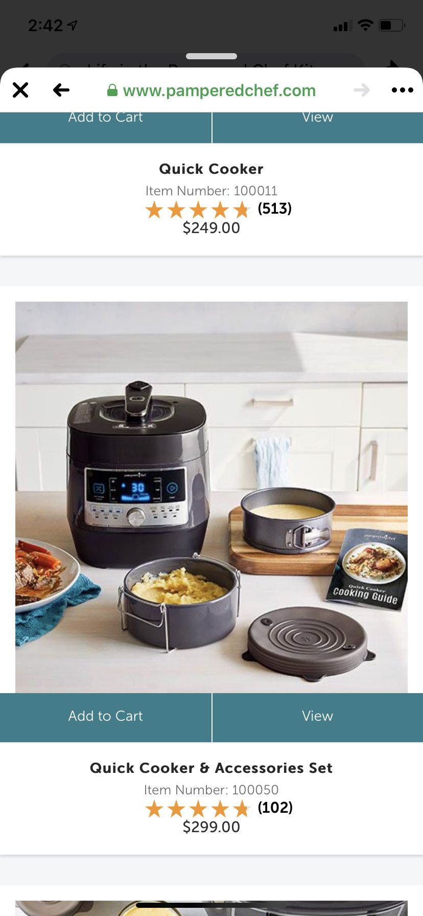 Pampered chef quick cooker