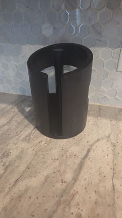 Black wood Paper Towel Holder Stand