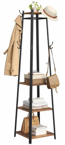 VASAGLE Coat Rack rustic brown