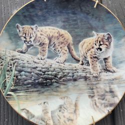 1993 Reflections collector plate number 3573A  leopard cougar panther