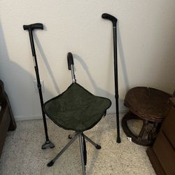 Adjustable Canes And Cane With Seat