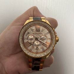 Michael Kors Women's Wren Two-Tone Rose Gold and Acetate Watch MK6159