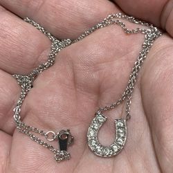Sterling Silver Necklace Horseshoe Design