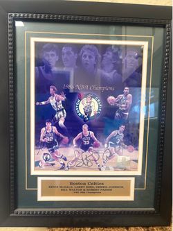 1986 NBA Champions Framed Autograph
