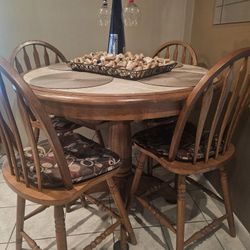 Oak HIGHTOP w/ TAN TILE Center