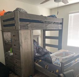 Bunk beds with dresser