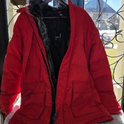 Red Winter Jacket with Fur Hood 1Large 1 Medium 1 Small 