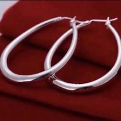925 Sterling Silver Hoop Earrings 
