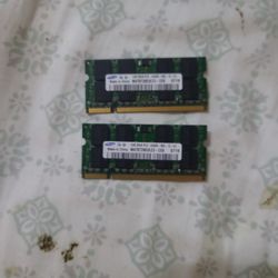 Used Laptop Memory Samsung 2 Gb Pc2-5300s
