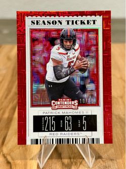 2019 Patrick Mahomes 10/10 Red Season Ticket