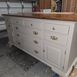 Refinished Solid Wood Dresser.