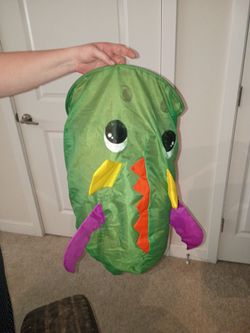 Green Monster Kids Laundry Hamper