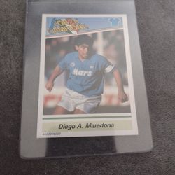 Soccer Diego Maradona Card Promotional NFL Xmas Card Vintage.   Cash Porch Pickup Redmond 