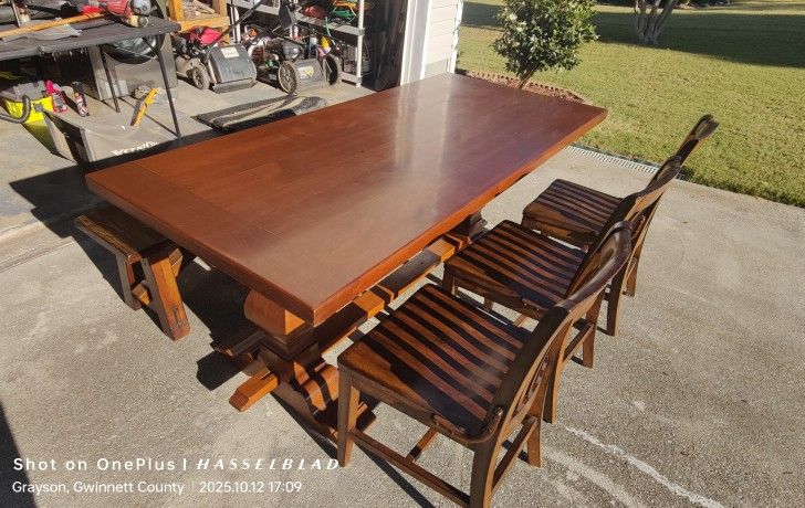 Solid Wood Kitchen Table.