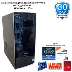 Dell Inspiron 3668,Intel Core i7-7700, 16GB, 512GB SSD "H91707"