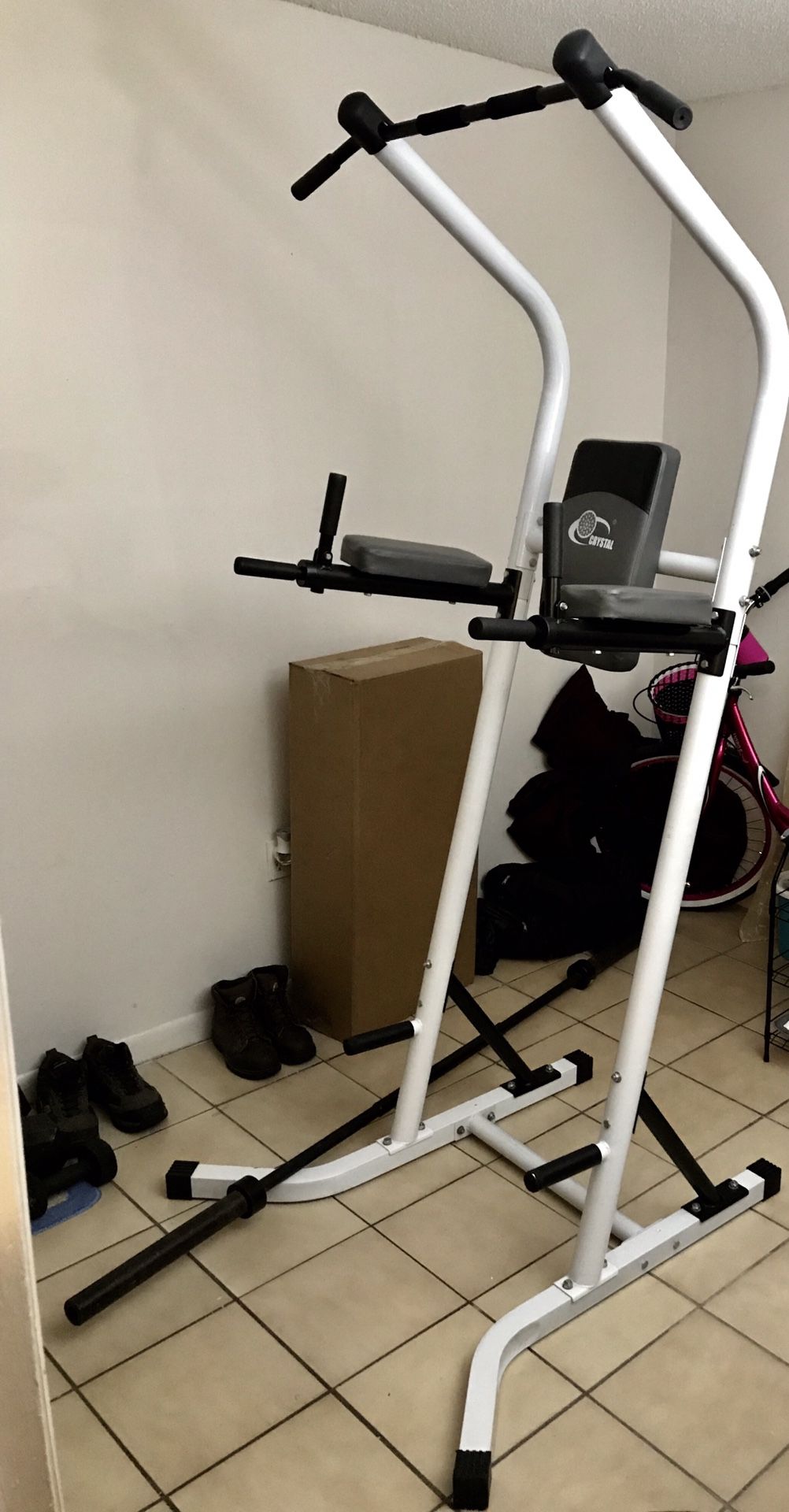 Gym with accessories for house or apartment