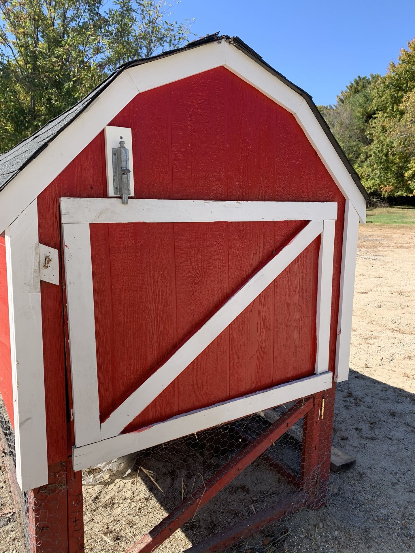 Red chicken coop