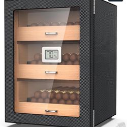Mojgar Cigar Humidor Cabinet 3 Layer,Storage 100-150 Counts, Large Wooden Cigar 