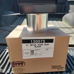 6" Metal Stem Vent (black)