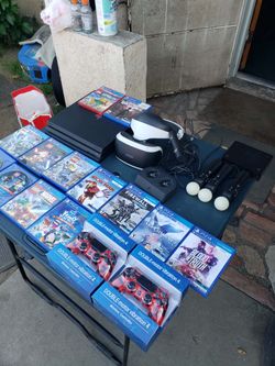 VR Glasses VR Joy Cons VR Camera VR Games with 2020 PS4 Playstation 4 Pro 1000GB with 2 sealed Controllers & All for $600! or Trade Up challenge