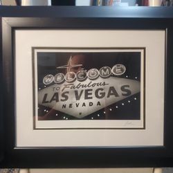 Jesse Kalisher Signature Series #3633 Welcome To Las Vegas Framed Print
