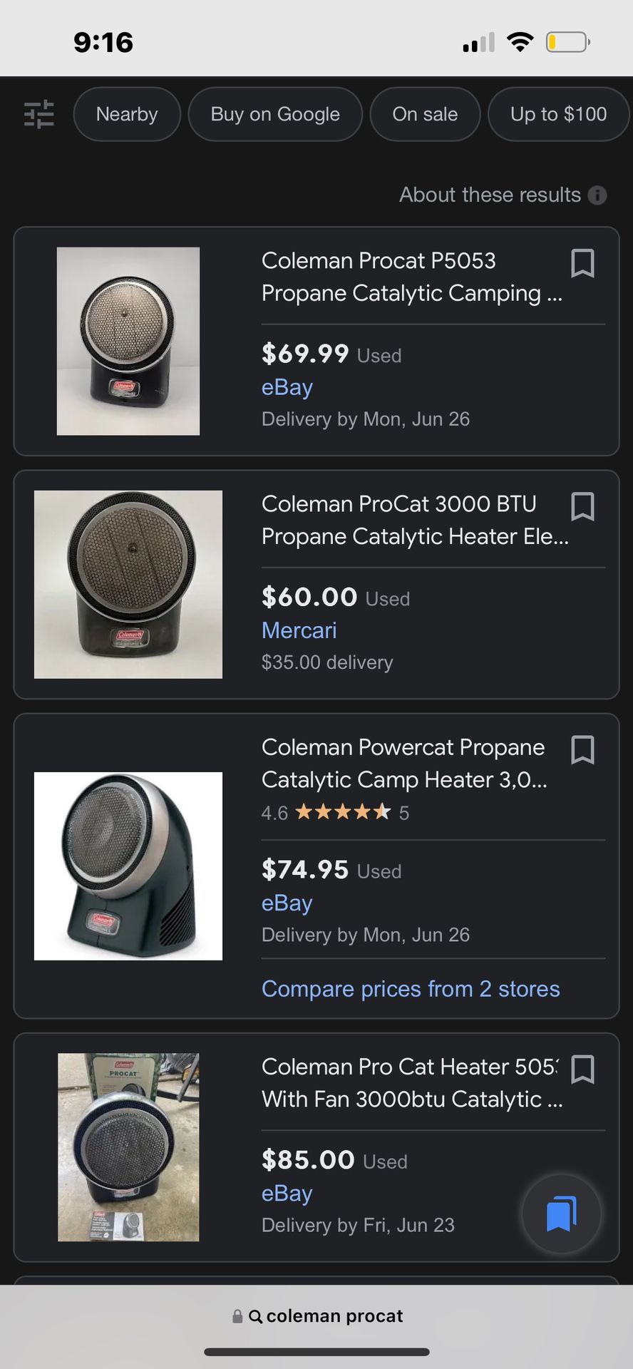 Coleman Procat Catalytic Heater for Sale in Ceres, CA - OfferUp