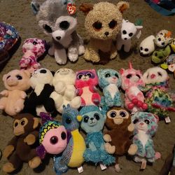 Beanie Boo's Ty Plushies Lot