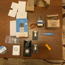 RING video Doorbell 3 Plus. Includes Optional Resistance For Existing Doorbell Two Batteries , And Optional Transformer, If You Want To Hardwire.