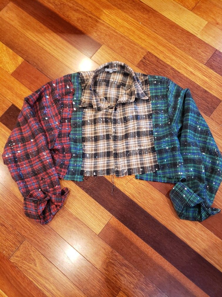 Fashionova Sparkle Plaid Shirt