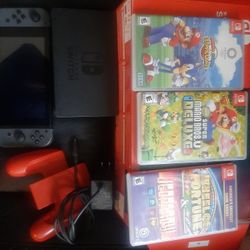 Nintendo Switch With 3 Games