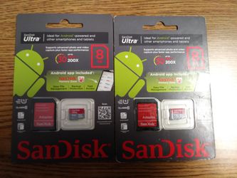 SanDisk 8GB Micro SDHC Memory Card w Adapter