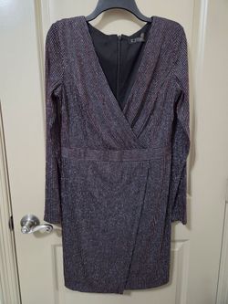 Black Metallic Stripe Dress