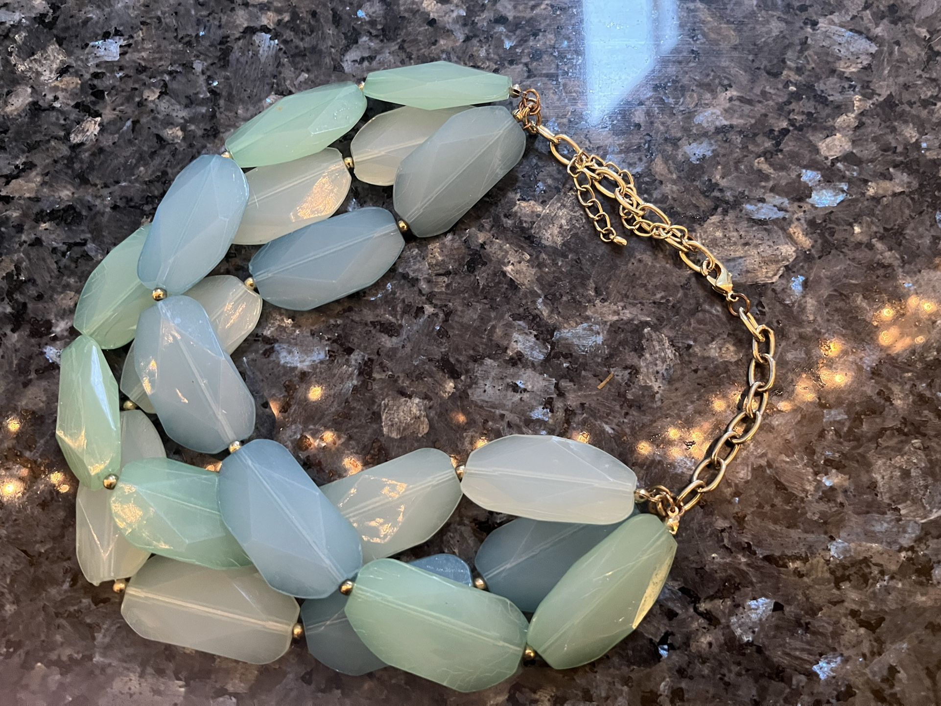 Vintage Costume Turquoise 16 Inch Necklace