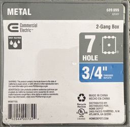 Commercial Electric Metal 2-Gang Electrical Box