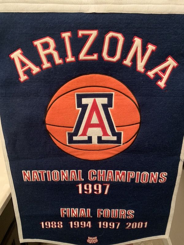 Arizona the U of A college basketball banner embroidered