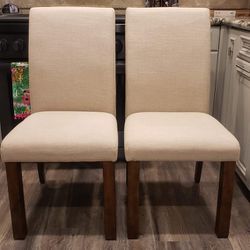 Cream Colored Tallback Chairs 