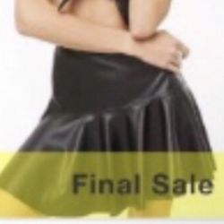 NEW (small) High Waist Faux Leather PLEATED Skirt (nwt)!!